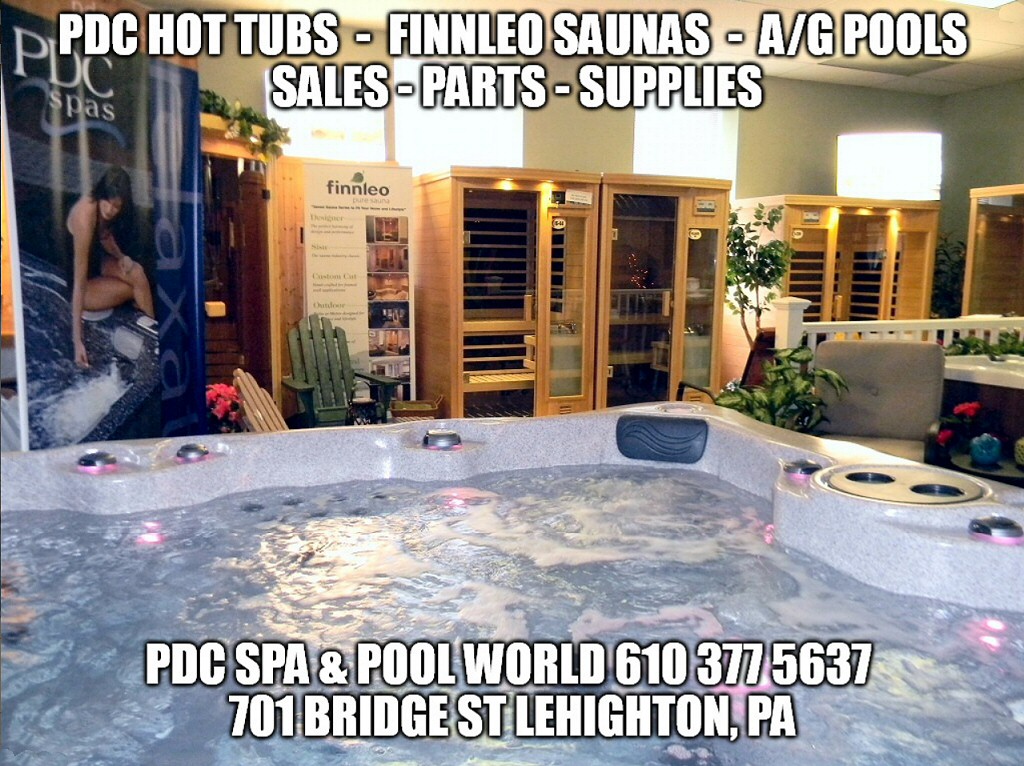 Hot Tubs Saunas Above Ground Pools Sales Supplies Lehighton PA at PDC Spa and Pool World serving the Lehigh Valley to the Poconos.